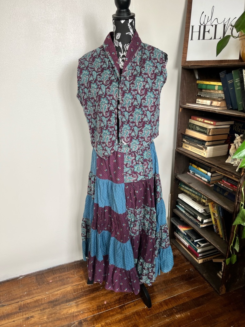Bohemian Patchwork Midi skirt and vest